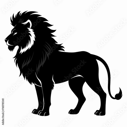 Silhouette of Lion laying