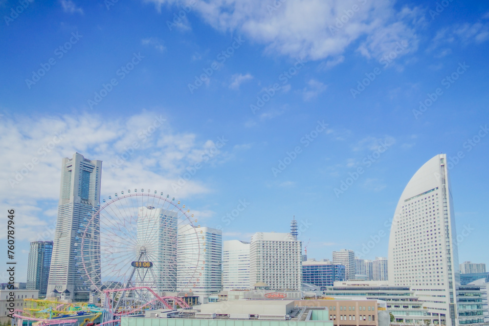 Fototapeta premium 都市の風景（横浜みなとみらい）