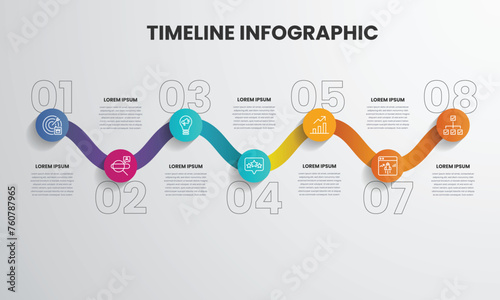 Modern Flat Design Timeline Infographic