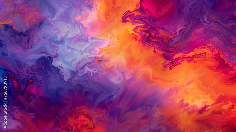 Abstract image of flowing color mix. 
