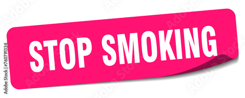 stop smoking sticker. stop smoking label
