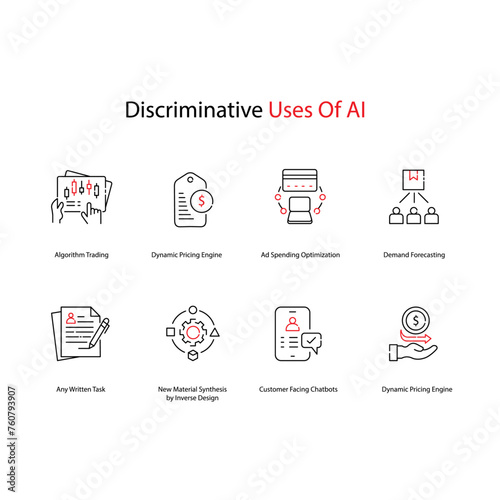 Untitled-3Discriminatory AI Practices Vector Symbols Mitigating Bias in Technology
