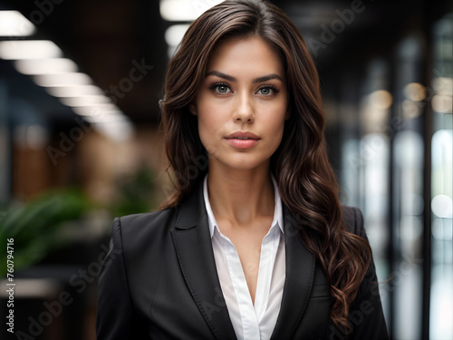 portrait of a business woman looking into the camera