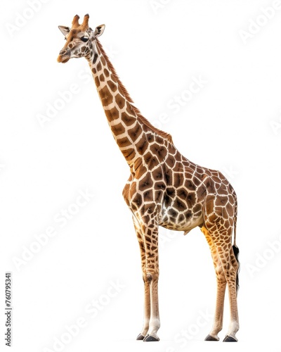 giraffe isolated on white background © paul