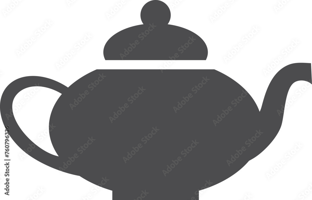 Obraz premium Teapot black icon. Hot drink. Tea pot symbol