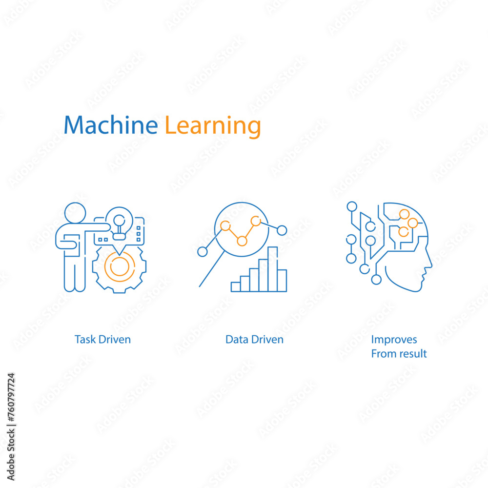 Machine Learning Vector Icons Transforming Data into Insights