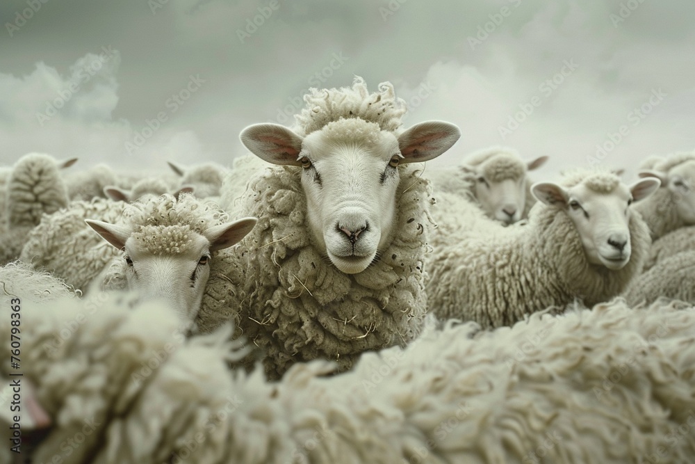Fototapeta premium sheepphotographic staly