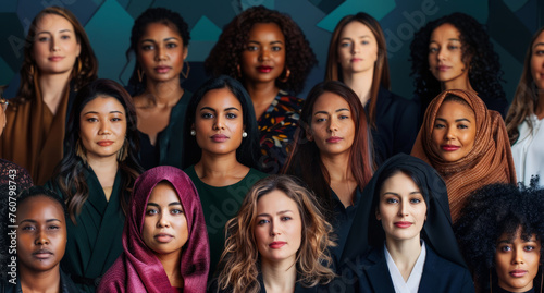 A group of women leaders stand next to each other