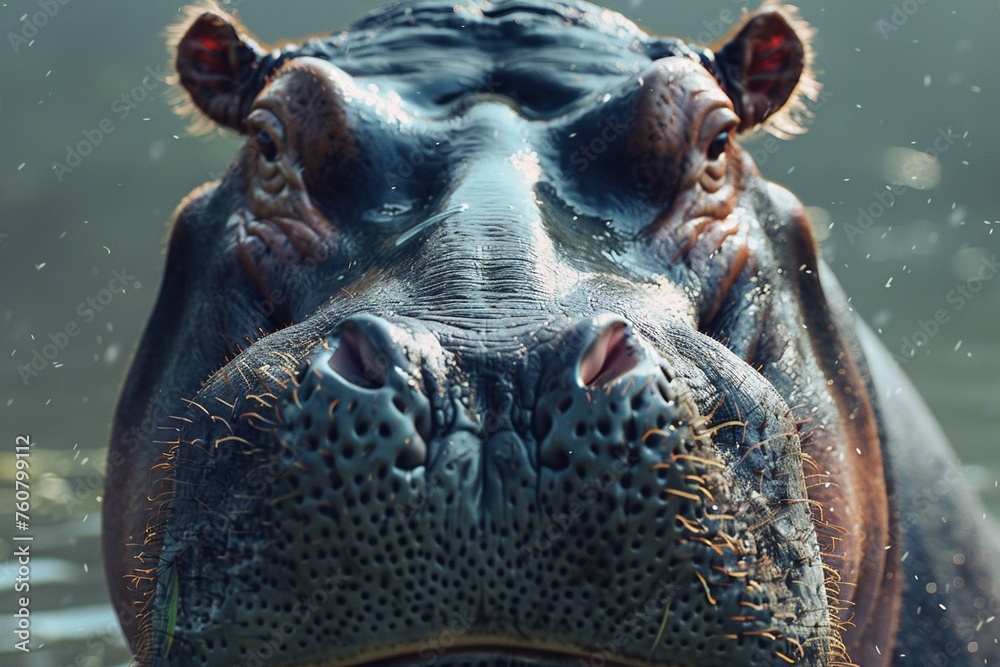 hippopotamus,high resolution canon DSLR - obrazy, fototapety, plakaty 