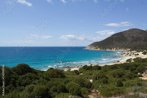 beach and sea, Coast near Villasimius, Cagliari, Sardinia. Italy, Cape Carbonara © antasfoto