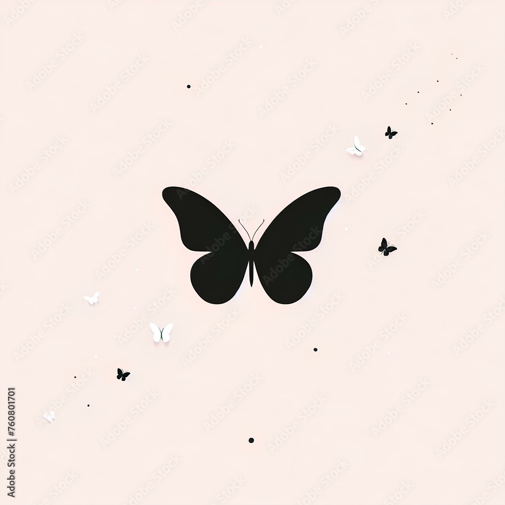 butterfly in a pink background