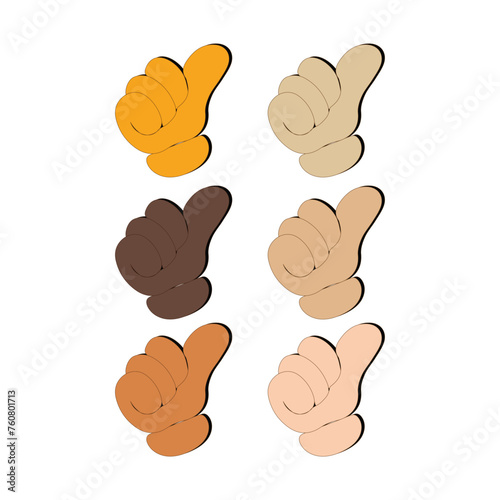 Hand with Fingers Splayed Gesture Icon. Raised hand emoji. Folded Hands sign, All skin tone gesture emoji