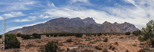 large mountains in the desert