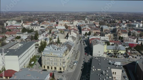 Beautiful Street Old Town Jaroslaw Aerial View Poland photo