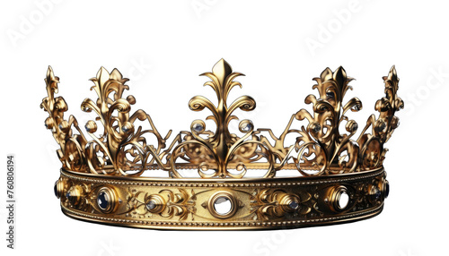 Create A High quality elegant golden crown