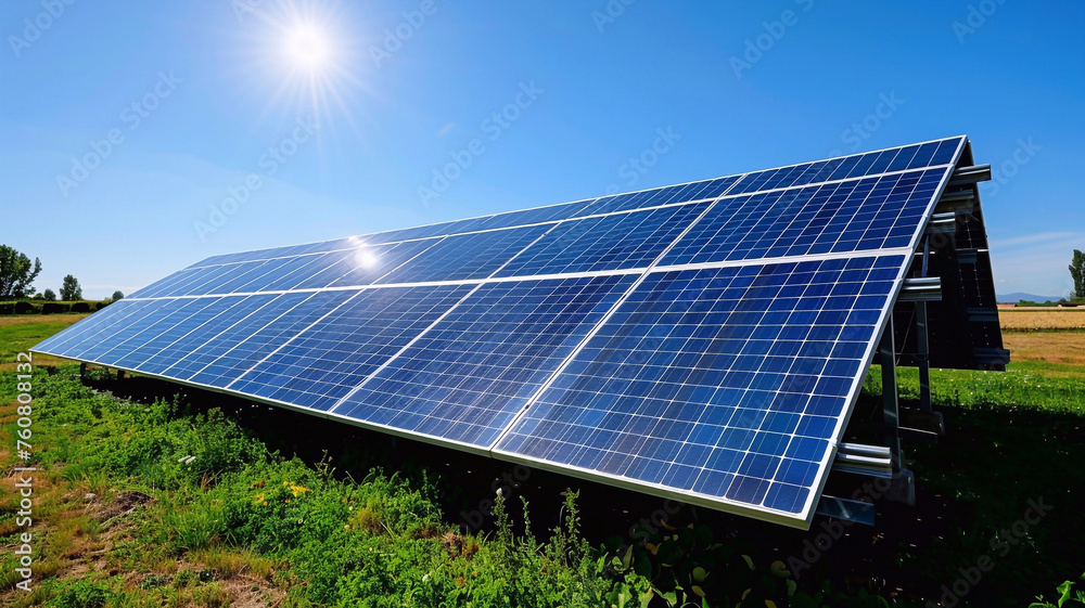 Solar photovoltaic panels on the field. Alternative power energy concept. Solar photovoltaic panels on the field. Alternative power energy concept.