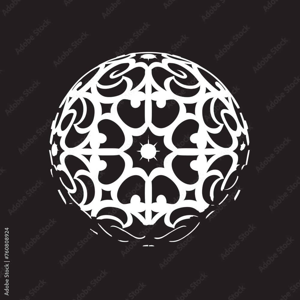 LaceRipple Ornate Design Vector Symbol LaceSphere Elegant Ball Lace Logo LaceRipple Ornate Design Vector Symbol LaceSphere Elegant Ball Lace Logo