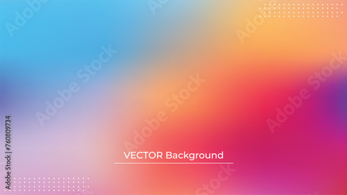Wallpaper Mural Smooth and blurry colorful gradient mesh background. Modern bright rainbow colors. Easy editable soft colored vector banner template. Premium quality Torontodigital.ca