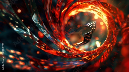 A dynamic swirl of poker cards captured in motion, creating a whirlwind of color and energy that transports viewers into the heart of a thrilling gambling atmosphere.