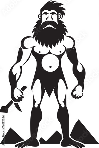 Boulder Buster Robust Caveman Symbol CaveCanvas Colin Creative Caveman Logo
