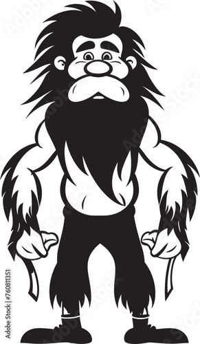 Troglodyte Tommy Happy Cartoon Caveman Emblem StoneAge Stan Sturdy Caveman Symbol