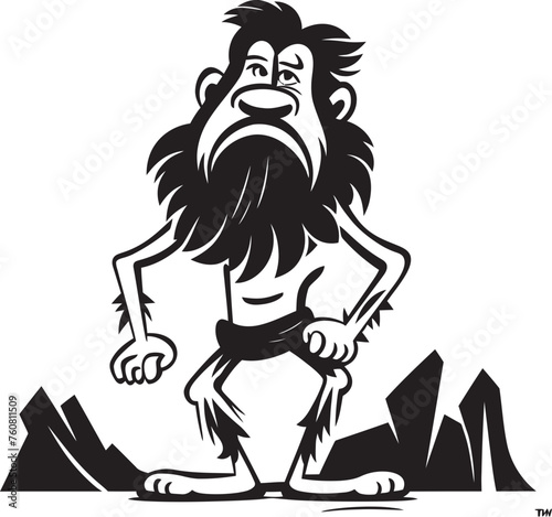 StoneAge Stan Sturdy Caveman Symbol Boulder Boris Brave Caveman Logo Design