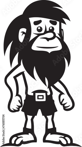 Paleo Paul Adventurous Caveman Logo CaveArt Alfie Creative Caveman Vector Icon photo