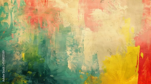 Retro abstract oil painting background inspired by vintage art styles and nostalgic colors.