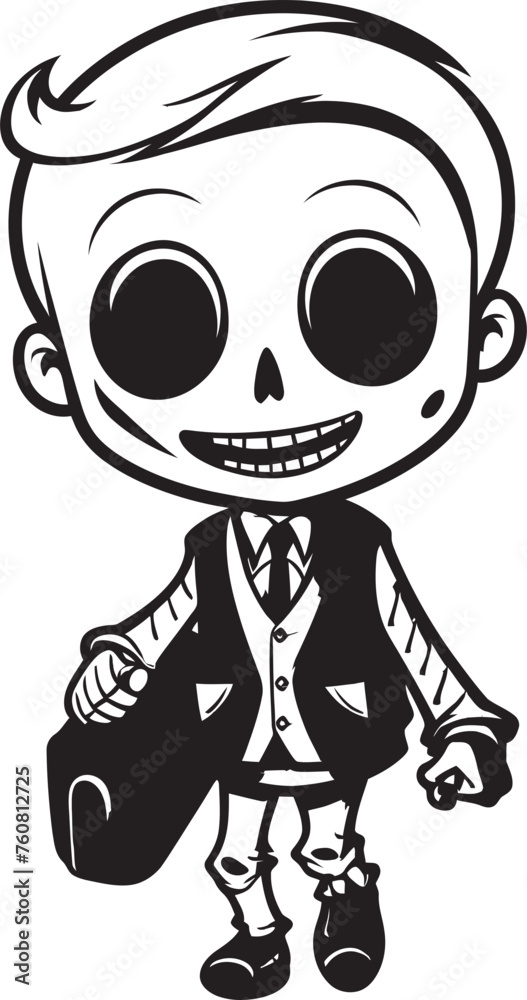 Quirky Undead Zombie Symbol Cutesy Corpses Cartoon Zombie Logo