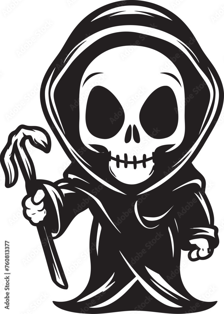 Cherubic Chaperone Innocent Grim Ripper Emblem Cuddly Conductor Little Grim Reaper Symbol