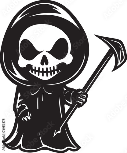 Grim Grin Adorable Grim Ripper Emblem Tiny Taker Playful Reaper Symbol