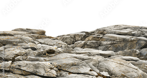 Rocky Shore Landscape Isolated on Transparent Background
