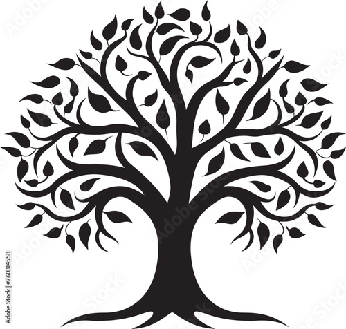 Devoid Dendrite Design Icon Depicting Withered Wood Blighted Bough Badge Symbolic Emblem of Arid Tree Limb