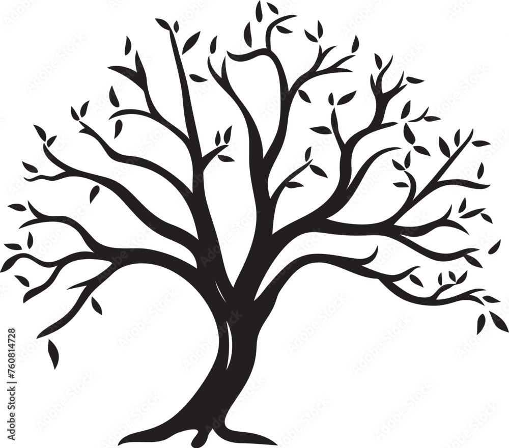 Obraz premium Languid Limb Logo Symbolic Emblem of Arid Branch Crisp Cadaverous Crest Icon of Lifeless Tree Limb