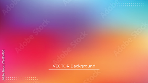 Wallpaper Mural Smooth and blurry colorful gradient mesh background. Modern bright rainbow colors. Easy editable soft colored vector banner template. Premium quality Torontodigital.ca