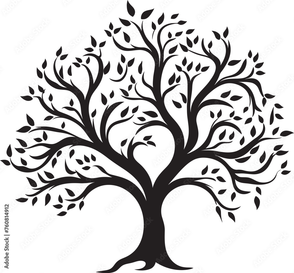 Obraz premium Arid Arboreal Emblem Dead Tree Branch Vector Icon Withered Wood Symbol Dry and Dead Tree Icon