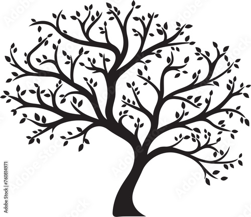 Blighted Beauty Dry and Dead Tree Symbol Dreary Dynamics Vector Logo of Desolate Branch