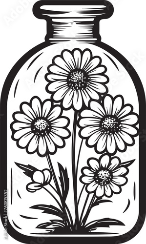 Blooms in Bottles Petal Perfection Logo Blossom Bottleneck Floral Elixir Emblem