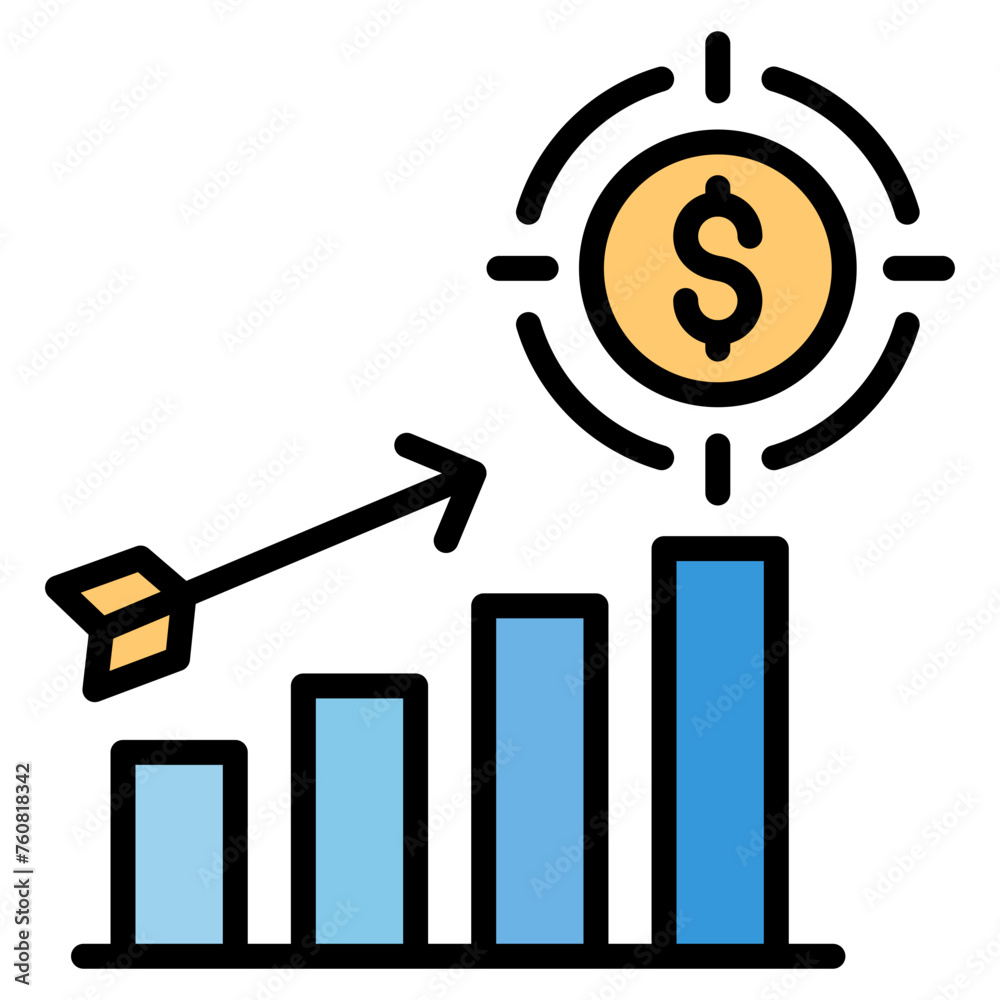 Revenue Target Icon Element For Design Revenue Target Icon Element For Design