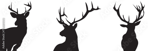 Deer collection - vector silhouette. vector illustration EPS 10