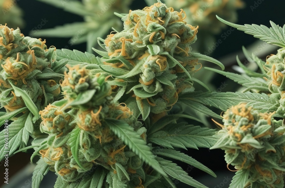 Cannabis leaf on black background. Close-up of marijuana bushes on a dark background. Harvested medical marijuana. Concept legal drugs Cannabis leaf on black background. Close-up of marijuana bushes on a dark background. Harvested medical marijuana. Concept legal drugs