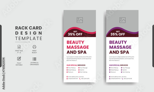 Spa dl rack card template design