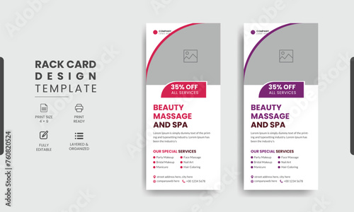 Spa dl rack card template design