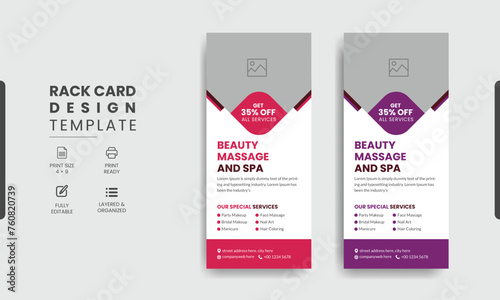 Spa dl rack card template design