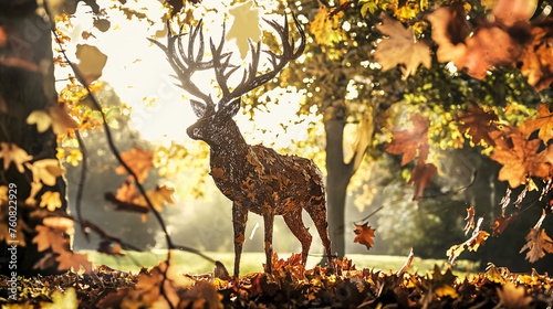Stag made of leaves © Carlos