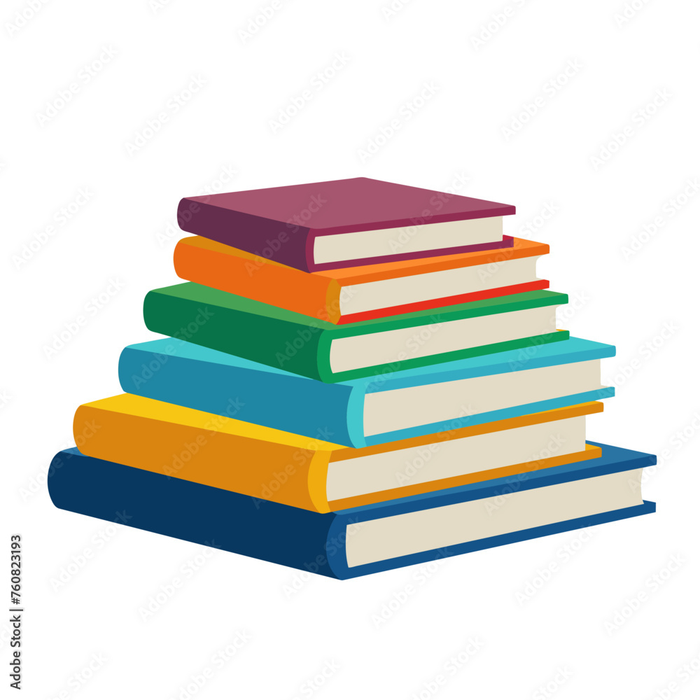 Stack of multi colored books Stack of multi colored books