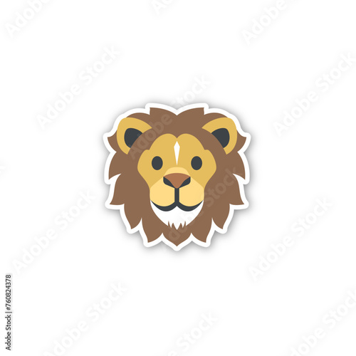 Fototapeta Naklejka Na Ścianę i Meble -  Lion Icon. Emoji Vector. Colorful Icon. Icon Vector. Icon Design