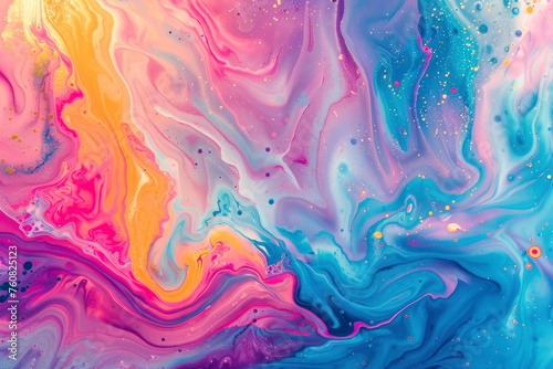 Colorful abstract painting background. Liquid marbling paint background. Fluid painting abstract texture.