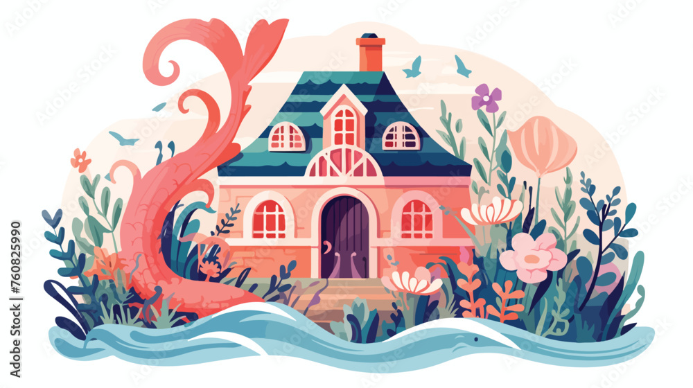 A charming cottage by the sea inhabited by mermaids