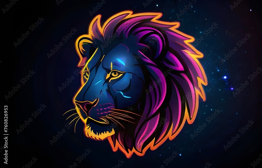 Lion Head Logo, Lion Head Vector, Lion Head Mascot, colorful lion head, Lion Logo, Minimalist Lion Logo, Lion Logo on Black, Sleek Lion Emblem, Sunset Lion Logo, Elegant Lion Logo, Minimal Lion Design